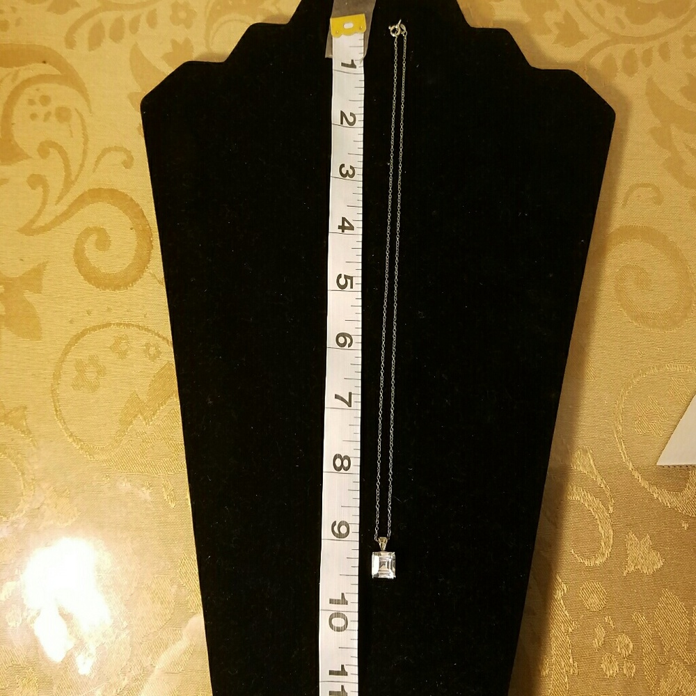 Silver necklace with diamond - Picture 6 of 7
